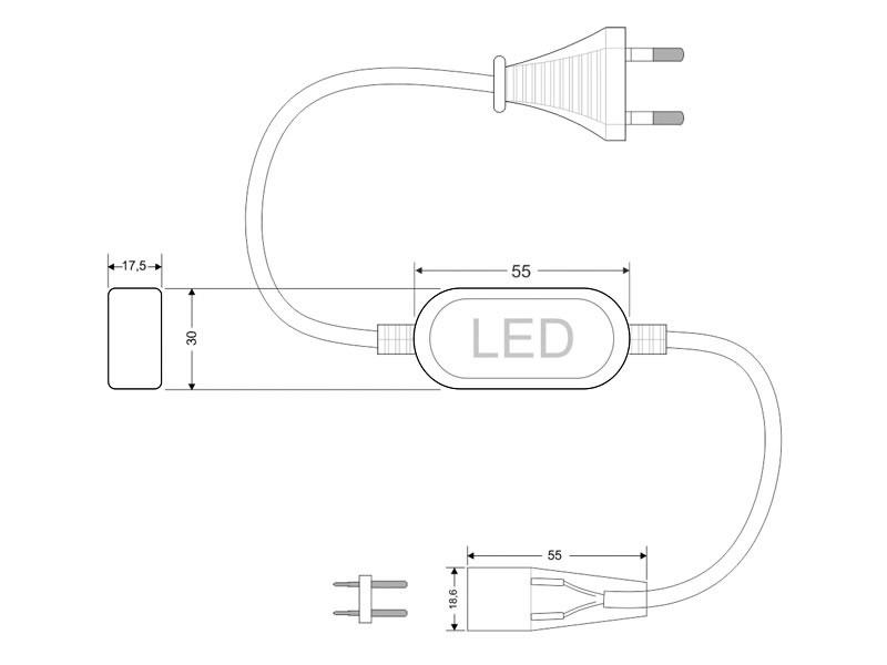 Alimentador para tira led 110V SMD5050 