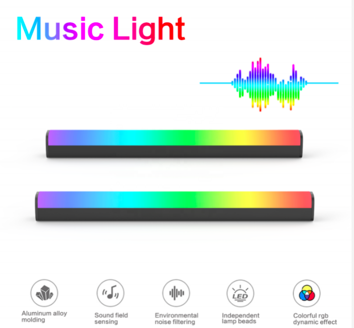 Barras de luz LED inteligentes, retroiluminación de ambiente inteligente con cámara, kit de sincronización de música que funciona con Alexa y Google Assistant, 12 modos preestablecidos, barra de luz LED para juegos, PC, TV, de 27 a 45 pulgadas, decoración de habitación