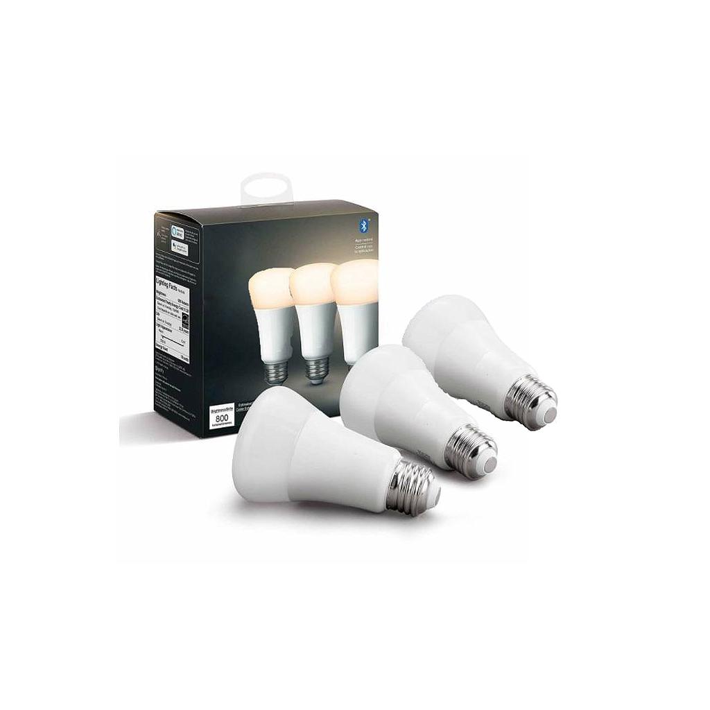 Kit de 3 focos HUE BULB+WIFI, Blanco Cálido