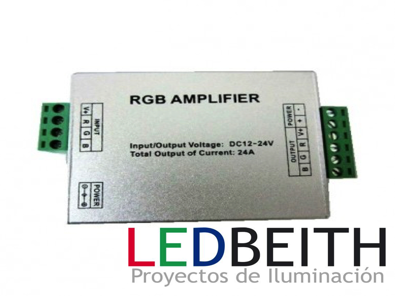 Amplificador para tira LED RGB 24A