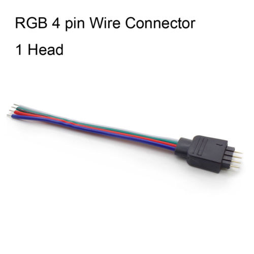 Cable de conexión para tiras LED RGB (4 Pin) Macho con peine