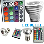 Foco Led RGB 16 Colores 1*3 Watts Base E27 Con Control Remoto